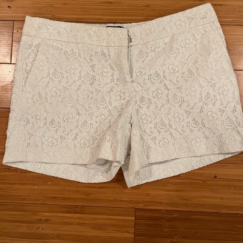 White Lace Cynthia Rowley shorts